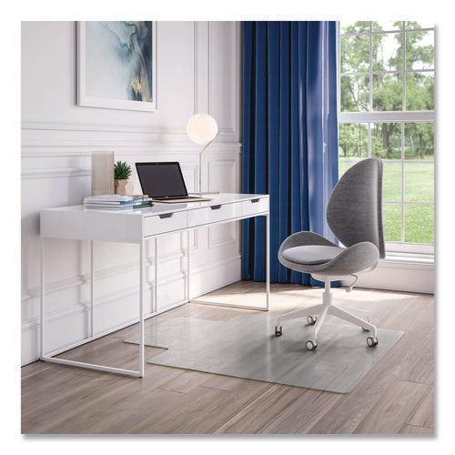 Image of deflecto® OceanMat Hard Floor Chair Mat, Lipped, 45 x 53, Clear