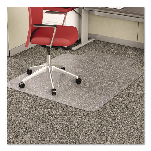 Image of deflecto® Economat Occasional Use Chair Mat For Low Pile Carpet, 45 X 53, Wide Lipped, Clear