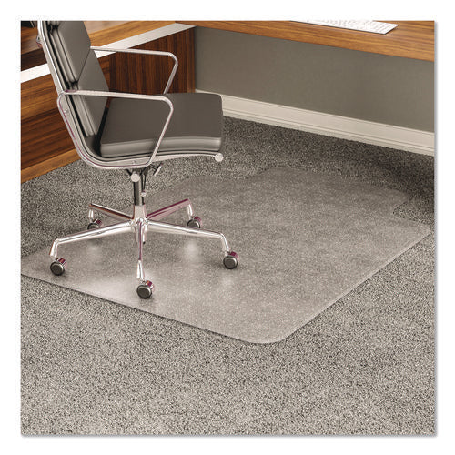 Image of deflecto® Execumat All Day Use Chair Mat For High Pile Carpet, 45 X 53, Wide Lipped, Clear