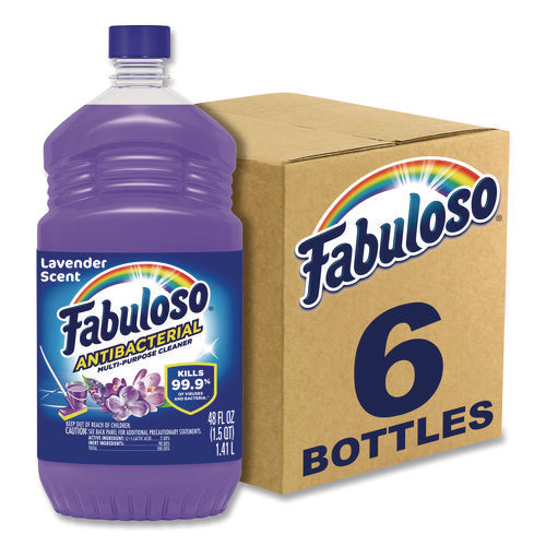 Image of Fabuloso® Antibacterial Multi-Purpose Cleaner, Lavender Scent, 48 oz Bottle, 6/Carton