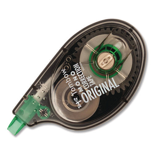 Image of Tombow® MONO Correction Tape, Gray/Clear Applicator, 0.17" x 394", White Tape, 10/Pack