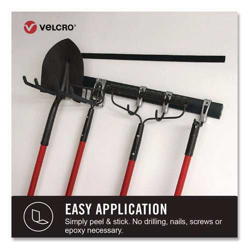 Image of VELCRO® Brand Industrial Strength Heavy-Duty Fastener, 2" X 4 Ft, Black, 2/pack