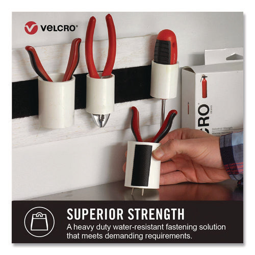 Image of VELCRO® Brand Industrial Strength Heavy-Duty Fastener, 2" X 4 Ft, Black, 2/pack