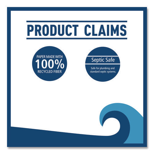 Image of Boardwalk® 2-Ply Toilet Tissue, Standard, Septic Safe, White, 4 x 3, 500 Sheets/Roll, 96 Rolls/Carton