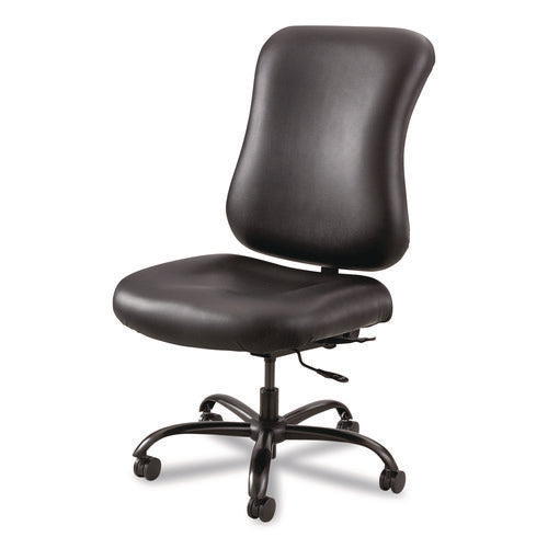 Image of Safco® Optimus High Back Big And Tall Chair, Vinyl, Supports Up To 400 Lb, 19" To 22" Seat Height, Black
