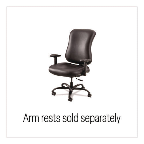Image of Safco® Optimus High Back Big And Tall Chair, Vinyl, Supports Up To 400 Lb, 19" To 22" Seat Height, Black