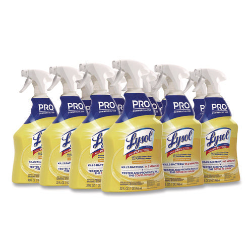 Image of Professional LYSOL® Brand Advanced Deep Clean All Purpose Cleaner, Lemon Breeze, 32 Oz Trigger Spray Bottle, 12/carton