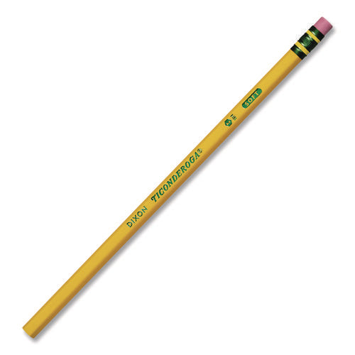 Image of Ticonderoga® Pencils, H (#3), Black Lead, Yellow Barrel, Dozen