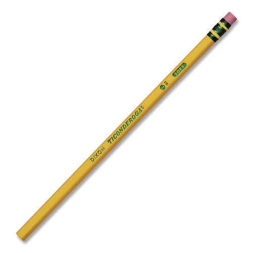 Image of Ticonderoga® Pencils, F (#2.5), Black Lead, Yellow Barrel, Dozen
