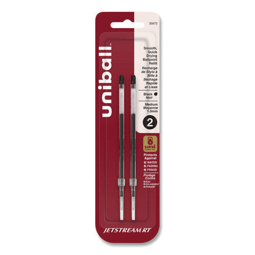 Image of uniball® Refill For Jetstream Rt Pens, Bold Conical Tip, Black Ink, 2/pack
