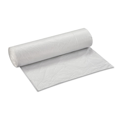 Image of Inteplast Group High-Density Commercial Can Liner Value Pack, 45 gal, 12 mic, 40" x 46", Clear, Interleaved Roll, 25 Bags/Roll, 10 Rolls/CT
