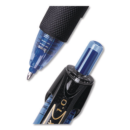 Image of uniball® Power Tank RT Ballpoint Pen, Retractable, Bold 1 mm, Blue Ink, Translucent Blue/Black Barrel, Dozen