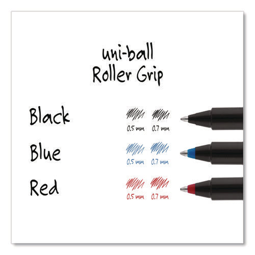 Image of uniball® Deluxe Rollerball Pen, Stick, Fine 0.7 mm, Black Ink, Champagne/Black Barrel, Dozen