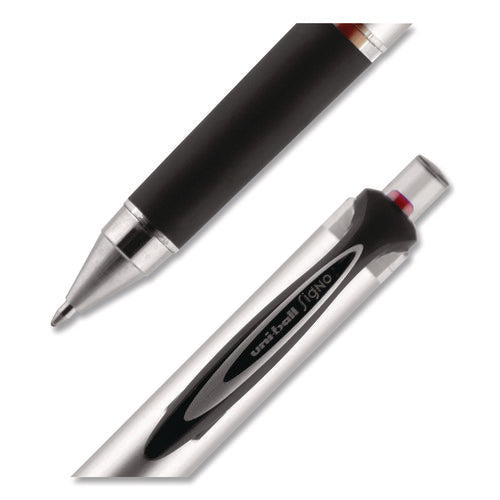 Image of uniball® 207 Impact Gel Pen, Retractable, Bold 1 Mm, Red Ink, Black/red Barrel