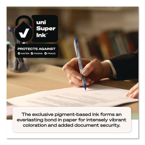 Image of uniball® VISION ELITE Hybrid Gel Pen, Stick, Bold 0.8 mm, Violet Ink, White/Violet/Clear Barrel