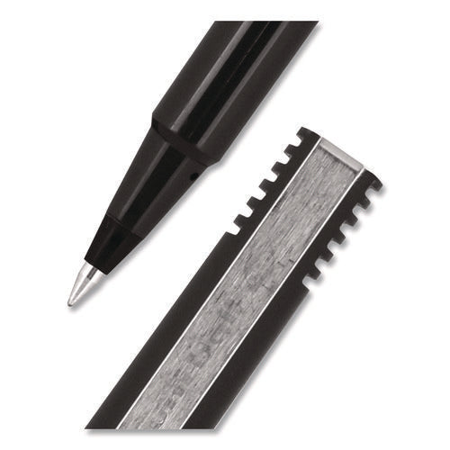 Image of uniball® Rollerball Pen, Stick, Extra-Fine 0.5 mm, Black Ink, Black Barrel, 36/Pack