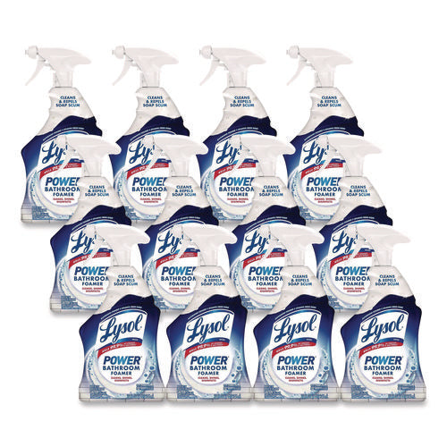 Image of LYSOL® Brand Disinfectant Power Bathroom Foamer, Liquid, Atlantic Fresh Scent, 32 oz Spray Bottle, 12/Carton
