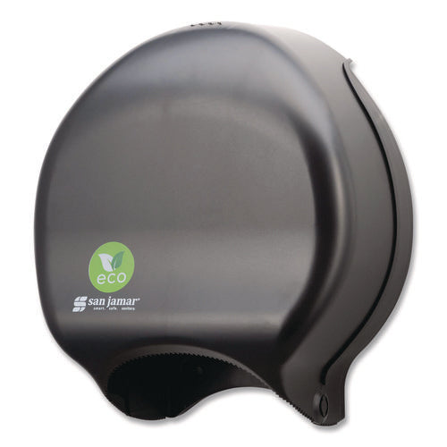 Image of San Jamar® Ecological Green Tissue Dispenser, 16.75 x 5.25 x 12.25, Black