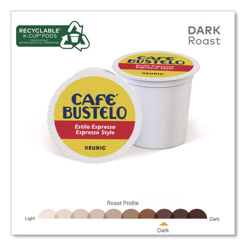 Image of Cafe Bustelo Espresso Style K-Cups, 96/carton
