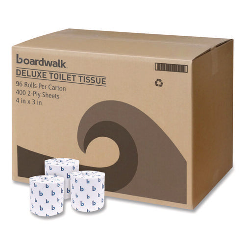 Image of Boardwalk® 2-Ply Toilet Tissue, Septic Safe, White, 400 Sheets/Roll, 96 Rolls/Carton
