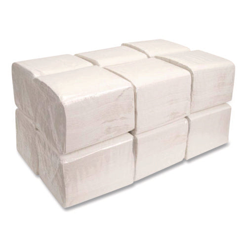 Image of Boardwalk® Dinner Napkins, 1-Ply, 16" x 16", White, 250/Pack, 12 Packs/Carton