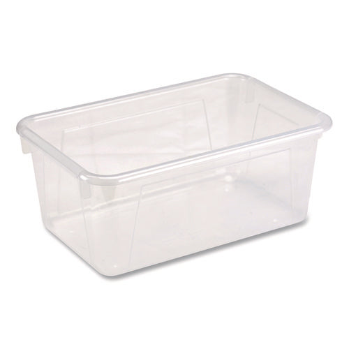 Image of Storex Cubby Bin, 1.8 gal, 7.8" x 12.09" x 5.18", Translucent, 5/Pack