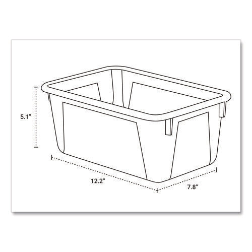 Image of Storex Cubby Bin, 1.8 gal, 7.8" x 12.09" x 5.18", Translucent, 5/Pack