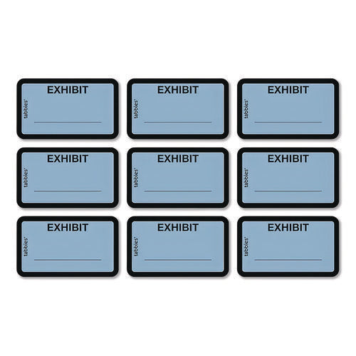 Image of Tabbies® Legal Exhibit Labels, Defendant's Exhibit, 1.63 X 1, Blue, 9/sheet, 28 Sheets/pack, 252 Labels/pack