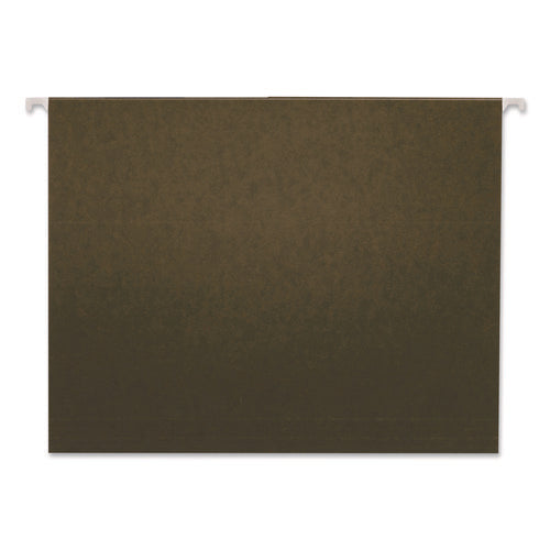 Image of Universal® Hanging File Folders, Letter Size, 1/3-Cut, Standard Green, 25/Box