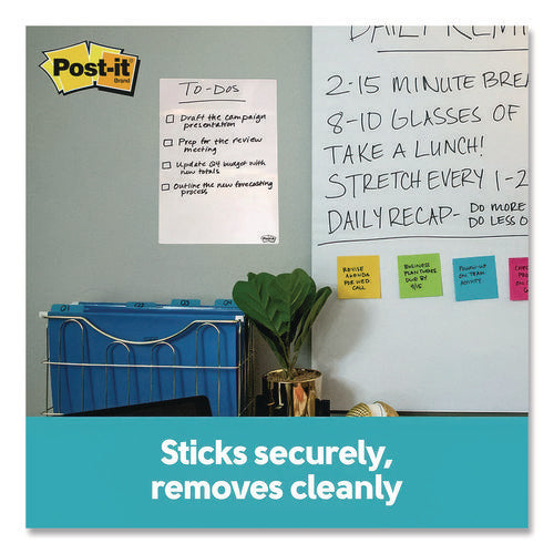 Image of Post-it® Dry Erase Sheets, Laminate Film Surface, 7" x 11.3", White, 3/Pack