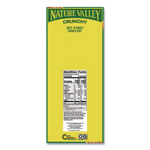 Image of Nature Valley® Granola Bars, Crunchy Oats And Honey, 1.5 Oz Pouch, 28/box