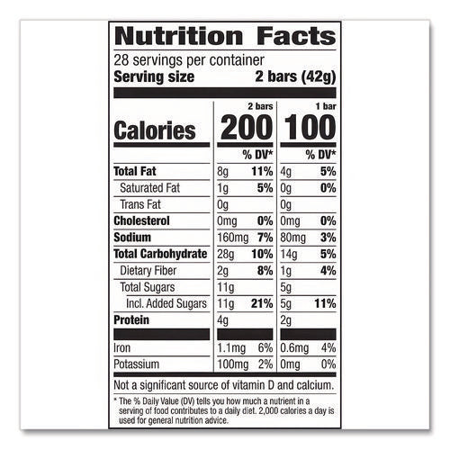 Image of Nature Valley® Granola Bars, Crunchy Peanut Butter, 1.5 Oz Pouch, 28/box