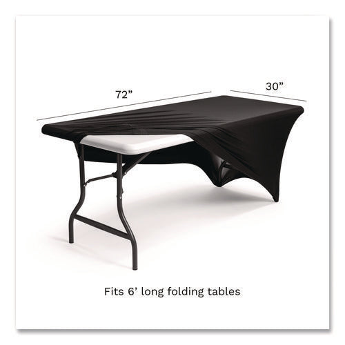 Image of Iceberg Igear Fabric Table Cover, Polyester/spandex, 30" X 72", Black