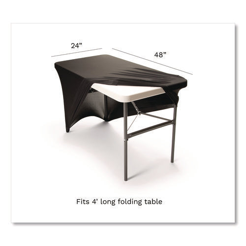 Image of Iceberg Igear Fabric Table Cover, Polyester/spandex, 24" X 48", Black