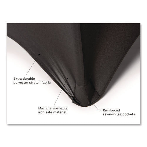 Image of Iceberg Igear Fabric Table Cover, Polyester/spandex, 24" X 48", Black