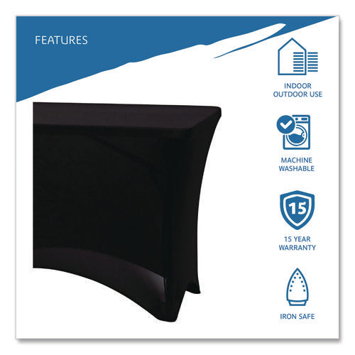 Image of Iceberg Igear Fabric Table Cover, Polyester/spandex, 24" X 48", Black