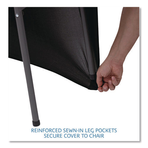 Image of Iceberg Igear Fabric Table Cover, Polyester/spandex, 24" X 48", Black