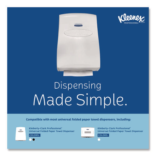 Image of Kleenex® Multi-Fold Paper Towels, 1-Ply, 9.2 x 9.4, White, 150/Pack, 16 Packs/Carton