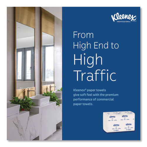 Image of Kleenex® Multi-Fold Paper Towels, 1-Ply, 9.2 x 9.4, White, 150/Pack, 16 Packs/Carton