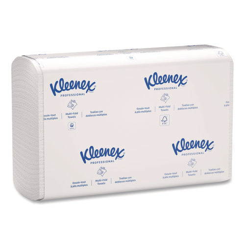 Image of Kleenex® Multi-Fold Paper Towels, Convenience, 9.2 x 9.4, White, 150/Pack, 8 Packs/Carton