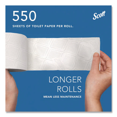 Image of Scott® Essential Standard Roll Bathroom Tissue, Septic Safe, 2-Ply, White, 550 Sheets/roll, 40 Rolls/carton