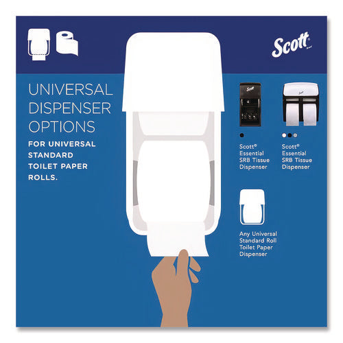 Image of Scott® Essential Standard Roll Bathroom Tissue, Septic Safe, 2-Ply, White, 550 Sheets/roll, 40 Rolls/carton