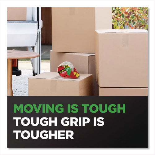 Image of Scotch® Tough Grip Moving Packaging Tape, 3" Core, 1.88" X 43.7 Yds, Clear, 6/pack
