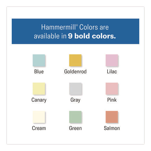 Image of Hammermill® Fore Multipurpose Print Paper, 20 lb Bond Weight, 8.5 x 14, Light Green, 500/Ream