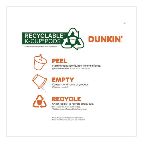 Image of Dunkin'® K-Cup Pods, Original Blend, 88/Carton