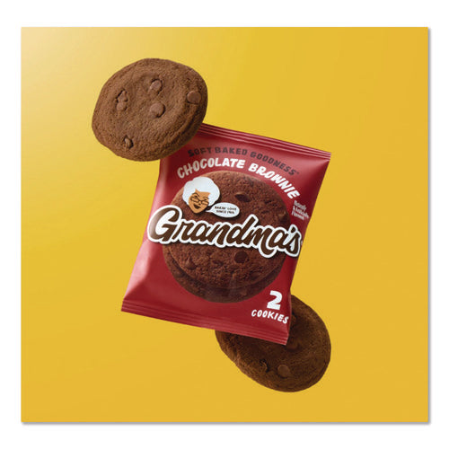 Image of Grandma's® Cookies - Single Serve, Chocolate Brownie, 2.5 Oz Packet, 60/carton