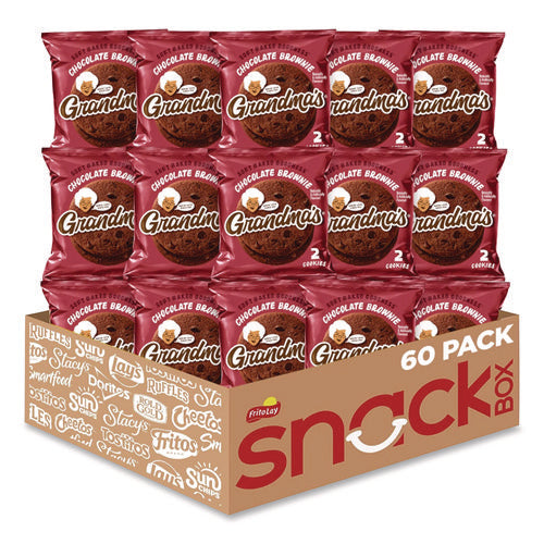Image of Grandma's® Cookies - Single Serve, Chocolate Brownie, 2.5 Oz Packet, 60/carton
