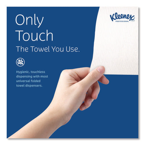 Image of Kleenex® Premiere Folded Towels, 1-Ply, 9.4 x 12,4, White, 120/Pack, 25 Packs/Carton