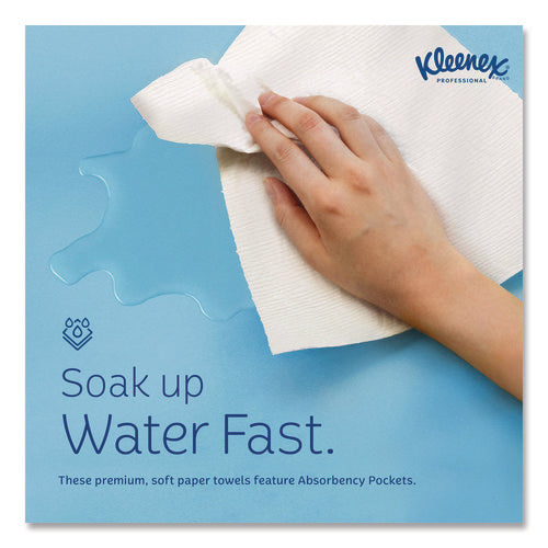 Image of Kleenex® Premiere Folded Towels, 1-Ply, 9.4 x 12,4, White, 120/Pack, 25 Packs/Carton