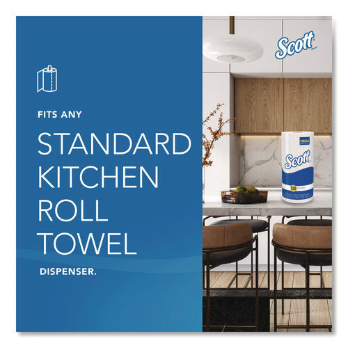 Image of Scott® Kitchen Roll Towels, 1-Ply, 11 x 8.75, White, 128/Roll, 20 Rolls/Carton